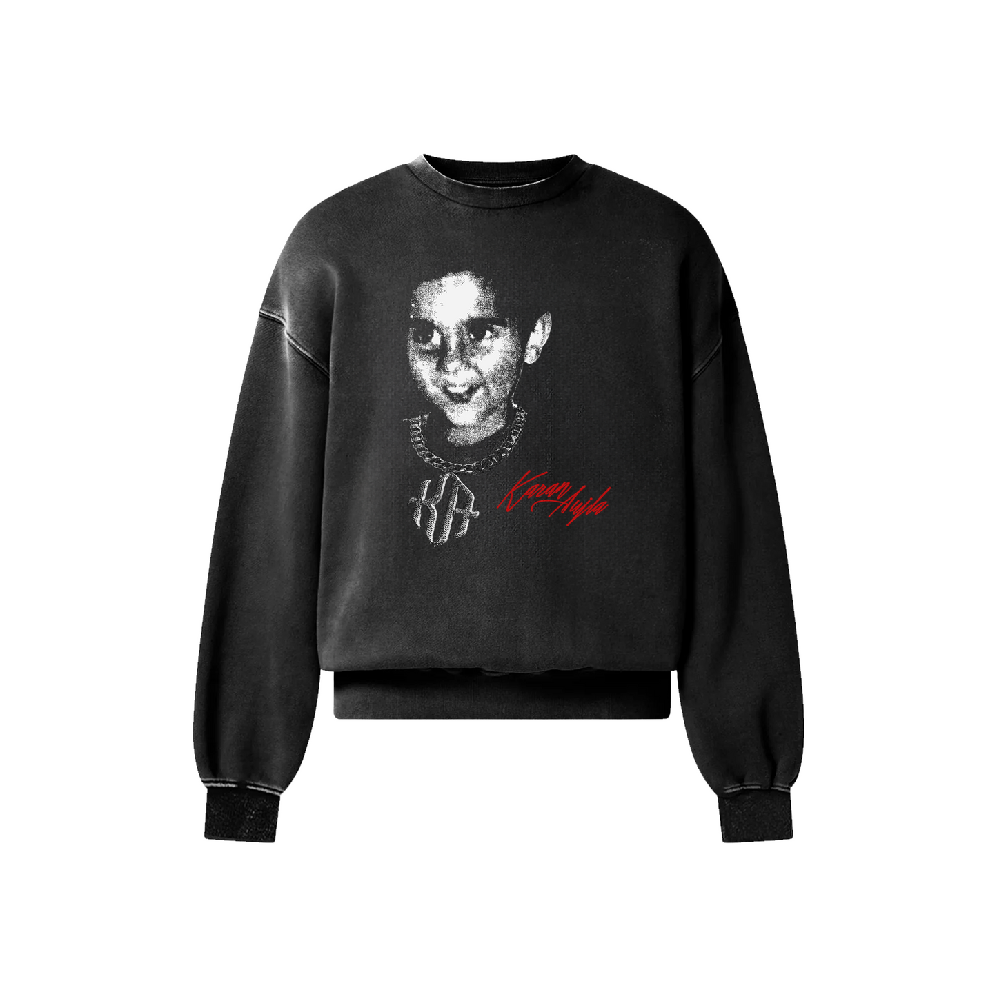 KARAN AUJLA SIGNATURE OVERSIZED FADED SWEATSHIRT