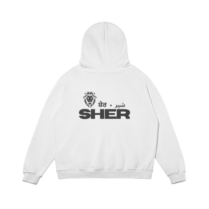 SHER OVERSIZED FLEECE-LINED HOODIE