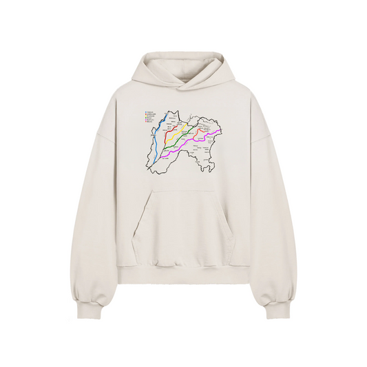 HISTORY OF PANJAB BOXY DISTRESSED HOODIE